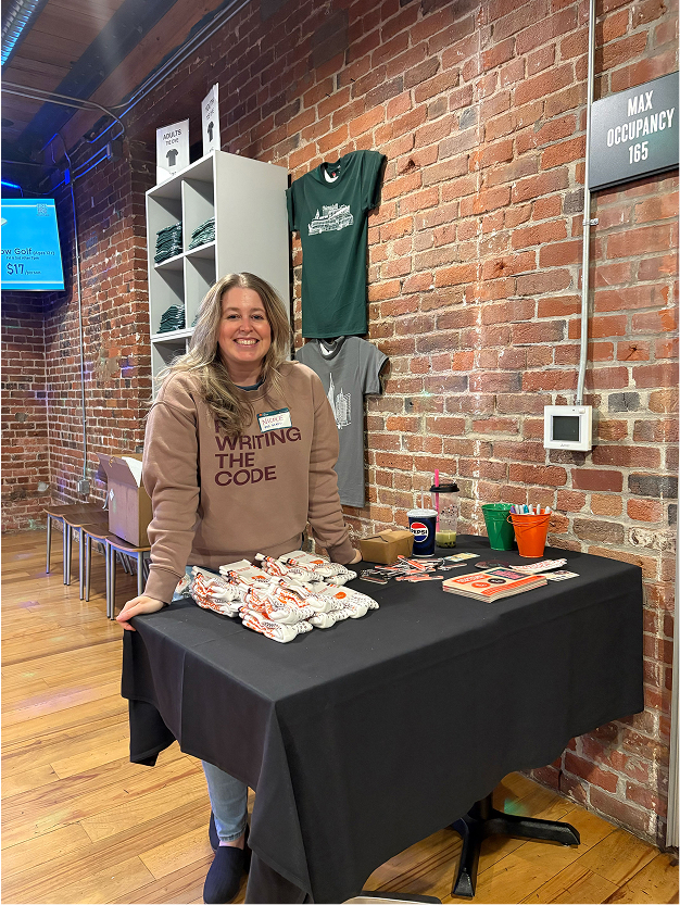 Nicole Wright at an RTC event table