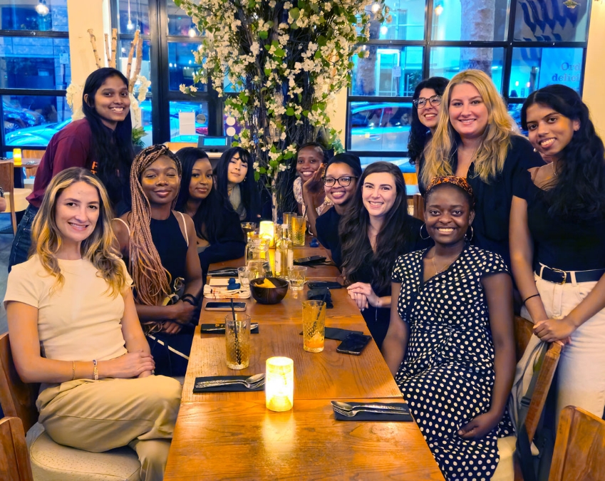 RTC members and team members around a dinner table