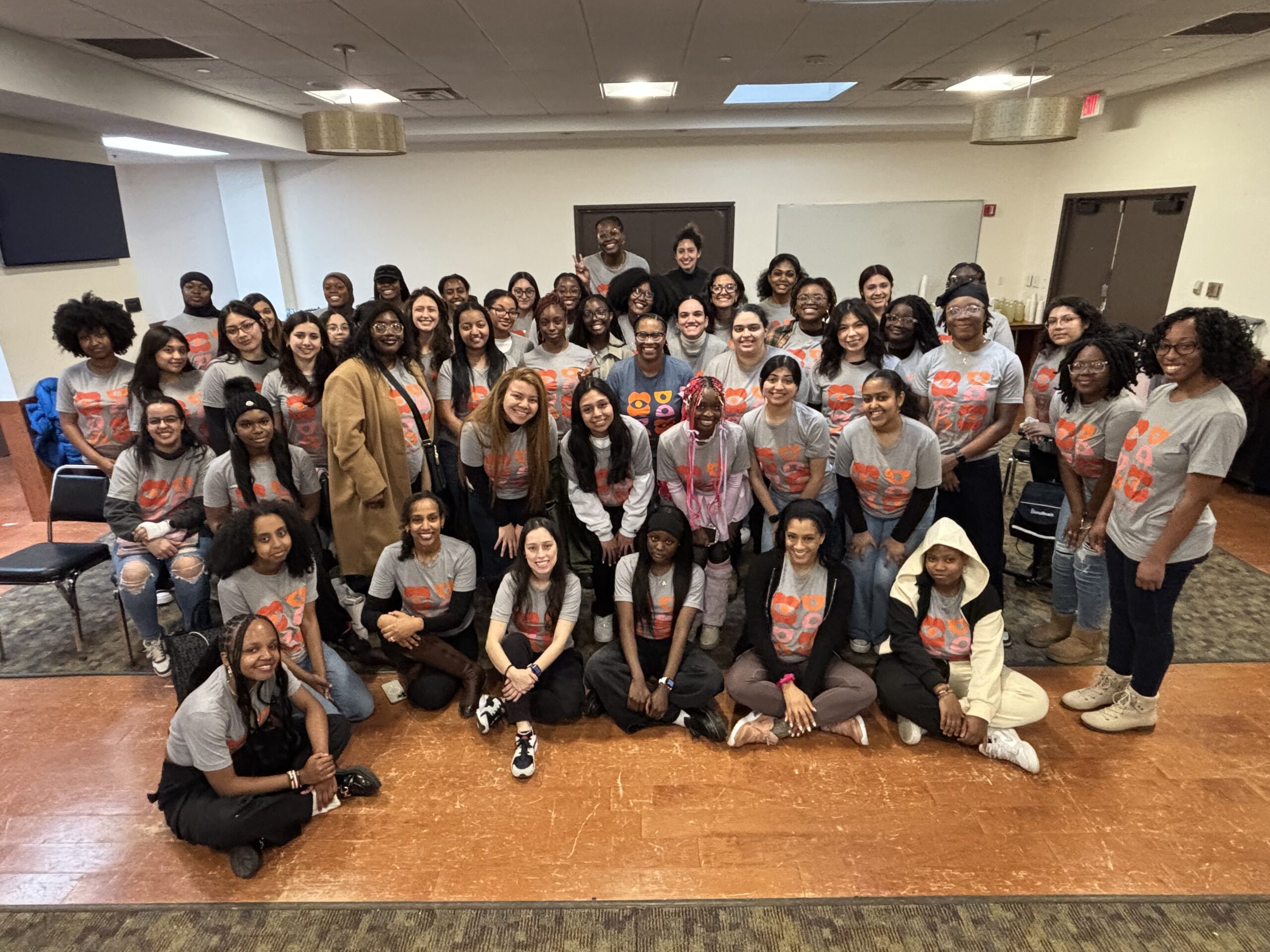 Large group of women at a company event